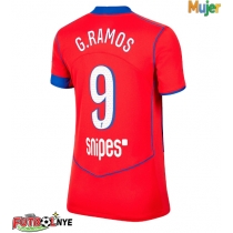 Camiseta Paris Saint-Germain Goncalo Ramos #9 Tercera Equipación para mujer 2025-26 manga corta
